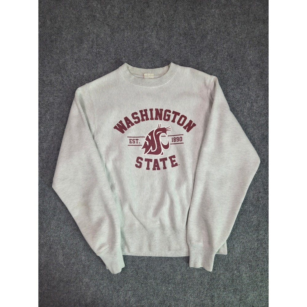 Champion Reverse Weave Washington State Cougars Sweatshirt Gray Crewneck Sz S